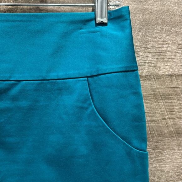 The Limited Teal lined Skirt with Pockets, side Zipper. - Picture 2 of 7